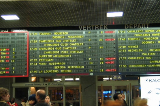 Les mesures de libéralisation et d'économies entraînent bien plus de retards que la prétendue « indiscipline » du personnel. Et les déclarations du patron de la SNCB, Jo Cornu, à ce sujet, n'augurent rien de bon... (Photo Solidaire)