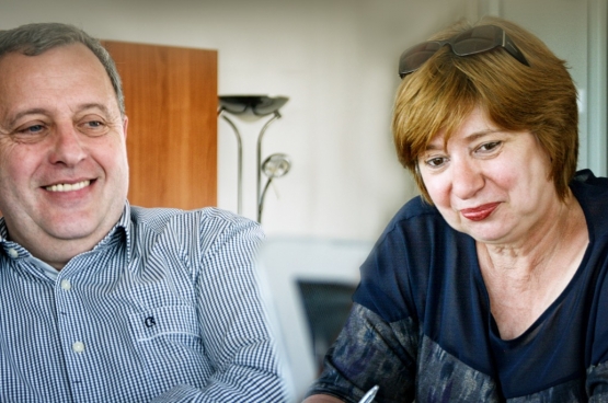 Michel Meyer et Chris Reniers, respectivement président et vice-présidente de la CGSP. (Photo Solidaire)