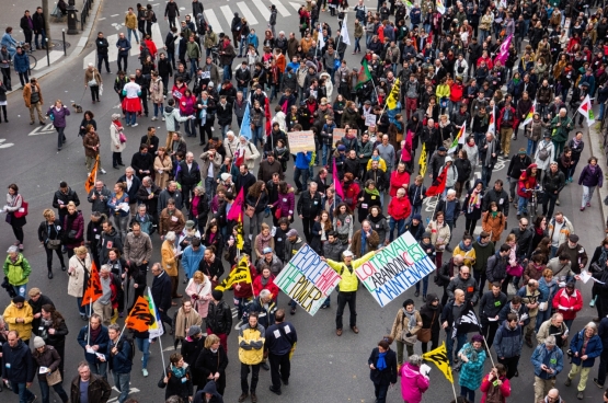 Paris, 09/04/2016. Manifestation contre la réforme du travail en France. (Photo Flickr, copivolta)