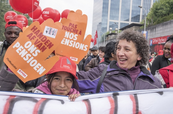 Bruxelles, manifestation nationale du 24 mai 2016. (Photo Solidaire, han Soete)