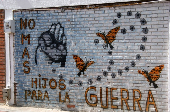 « Nous n’enverrons plus nos fils faire la guerre ». (Photo Solidaire, André Crespin)