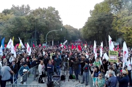 Manifestation du 18 novembre. (Capture d'écran CGTP)