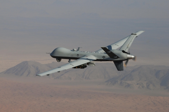 Un MQ-9 Reaper en patrouille.  (Photo www.afrc.af.mil Lt. Col. Leslie Pratt)