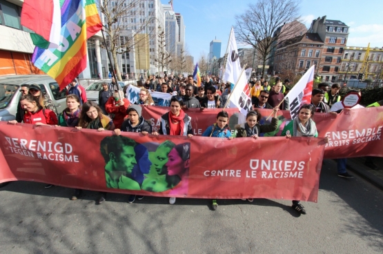 Le 24 mars dernier, une manifestation nationale a rassemblé 5000 personnes contre le racisme à Bruxelles. (Photo Solidaire, Dieter Boone)