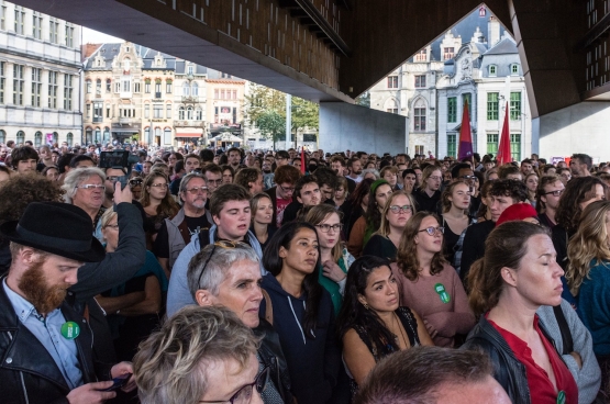 Le 6 septembre, une masse de gens se sont rassemblés à Gand pour lancer le message: "Pas de haine dans notre ville". (Photo Solidaire, Geertje Franssen)