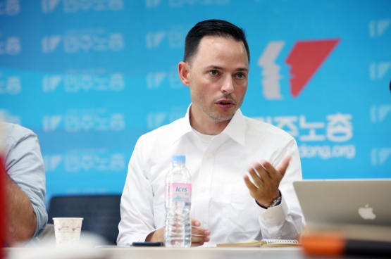 Nicholas Allen  : « On a cherché partout des travailleurs qui voulaient mener cette lutte. C’est ainsi que nous sommes arrivés à constituer un groupe assez nombreux et solide pour ne pas s’éparpiller à la première occasion. » (Photo Nicolas Allen)
