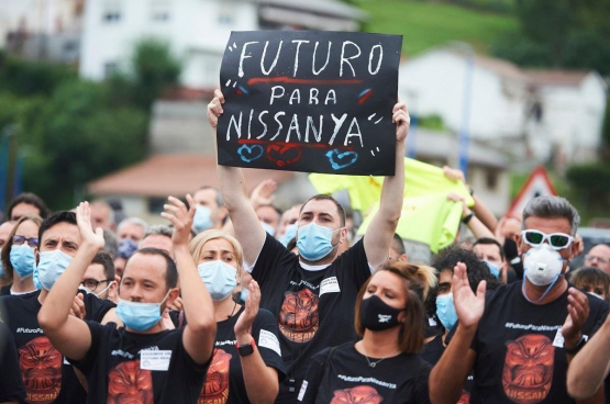 « Le futur de Nissan c’est maintenant ». (Photo CCOO)