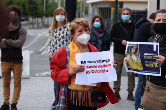 Plusieurs organisations se sont réunies pour une action de solidarité le 3 septembre à Bruxelles. (Photo Intal)