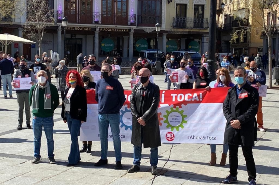 Mobilisation syndicale en front commun. (Photo CCOO)