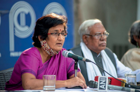 Mariam Dhawale est la secrétaire générale de l’AIDWA, All India Democratic Women’s Association. (Photo Belga)