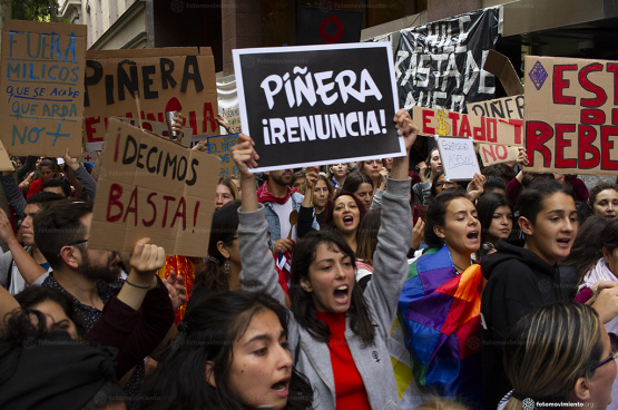 Une troisième vague de manifestations étudiantes a éclaté au Chili début octobre 2019, suite à une augmentation des tarifs des transports publics. (Photo Fotomovimiento)