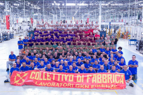 Les travailleurs, syndiqués ou non, se sont organisés en un Collettivo di Fabbrica (Collectif d’usine). (Photo Collettivo Di Fabbrica – Lavoratori Gkn Firenze)