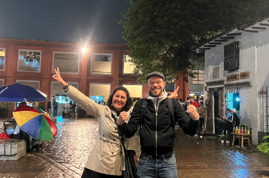 Heidy Andrea Perez et Petya Obolensky, deux militants belges au coeur des élections colombiennes. (Photo Solidaire)