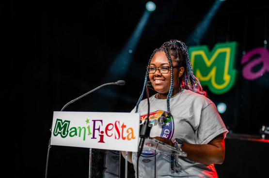 Nabretta Hardin était à ManiFiesta en septembre. (Photo Solidaire, Stefaan Van Parys)