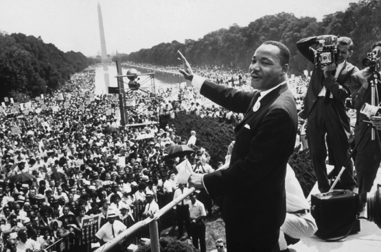 250 000 personnes assistent aux discours et aux concerts à la fin de la Marche sur Washington du 28 août 1963. (Photo Belga)