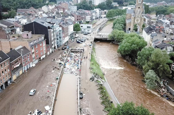 Les inondations du 14 juillet 2021 dans la vallée de la Vesdre ont fait 41 victimes directes. Des milliers de familles ont tout perdu. (Photo Les Grignoux)