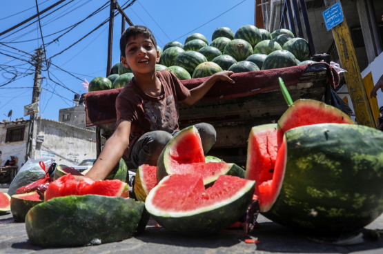 La pastèque est devenue le symbole de la résistance palestinienne. (Photo Anas Mohammed)
