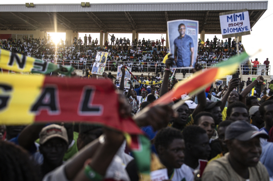 Partisans du Pastef, parti victorieux lors de la dernière élection présidentielle, durant la campagne. (Photo AFP/John Wessels)