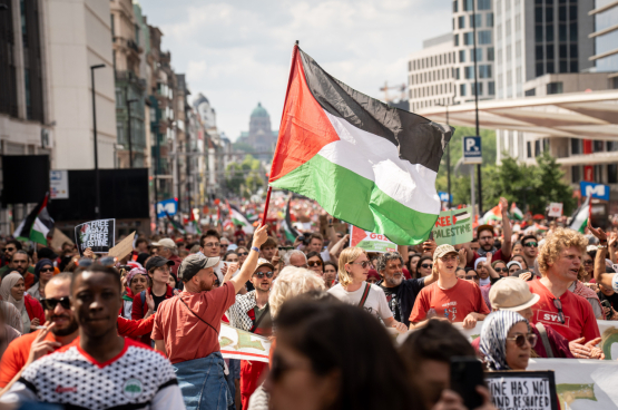 « Toute personne dotée d’un minimum de décence humaine en Europe aujourd’hui devrait faire tout son possible pour soutenir la cause palestinienne. » (Photo Solidaire, Stefaan Van Parys)