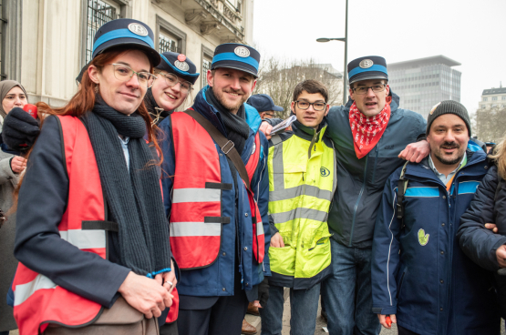 Manifestation nationale à Bruxelles le 13 février. (Pholidaire, Karina Brys)
