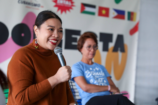 Kristina Conti à ManiFiesta en septembre dernier. (Photo Solidaire, Sophie Lerouge)